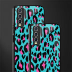 blue leopard fur glass case for vivo y12g image-2
