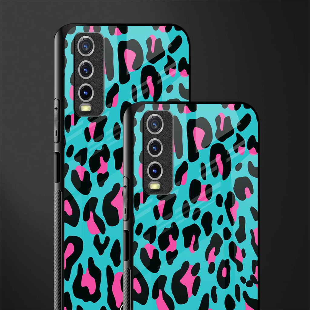 blue leopard fur glass case for vivo y20svivo y20avivo y20g image-2