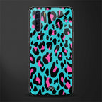 blue leopard fur glass case for oppo f15 image