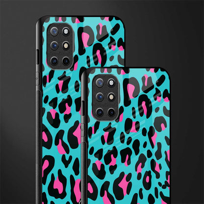 blue leopard fur glass case for oneplus 8t image-2