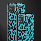blue leopard fur glass case for realme 7i image-2