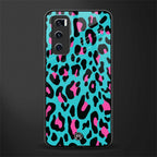 blue leopard fur glass case for vivo v20 se image