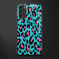 blue leopard fur glass case for samsung galaxy s20 fe image