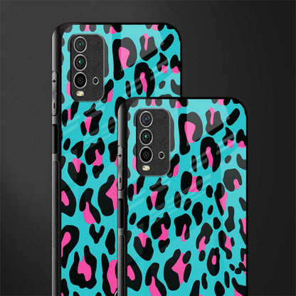 blue leopard fur glass case for redmi 9 power image-2