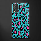 blue leopard fur glass case for redmi 9 power image