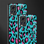 blue leopard fur glass case for vivo v20 pro image-2