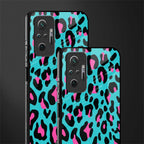 blue leopard fur glass case for redmi note 10 pro max image-2