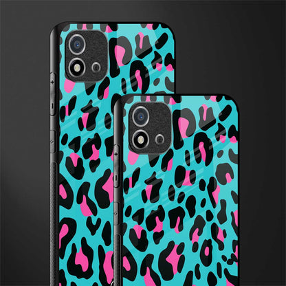 blue leopard fur glass case for realme c20 image-2