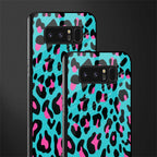 blue leopard fur glass case for samsung galaxy note 8 image-2