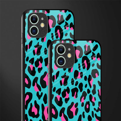 blue leopard fur glass case for iphone 12 image-2