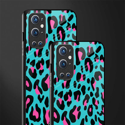 blue leopard fur glass case for oneplus 9 pro image-2
