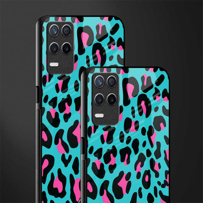 blue leopard fur glass case for realme narzo 30 5g image-2