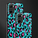 blue leopard fur glass case for mi 11x 5g image-2