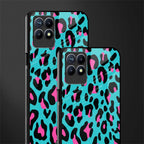 blue leopard fur glass case for realme narzo 50 image-2