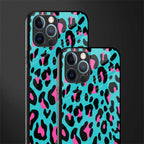 blue leopard fur glass case for iphone 12 pro max image-2