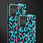 blue leopard fur glass case for redmi 10 prime image-2