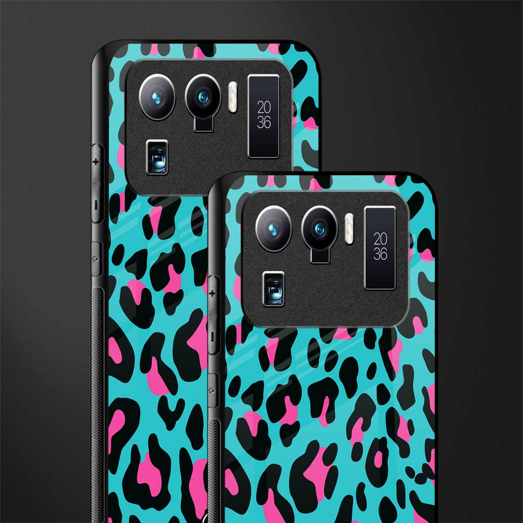 blue leopard fur glass case for mi 11 ultra 5g image-2