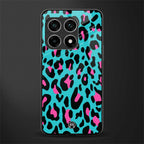 blue leopard fur glass case for oneplus 10 pro 5g image