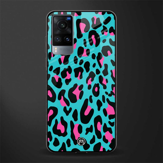 blue leopard fur glass case for vivo x60 image