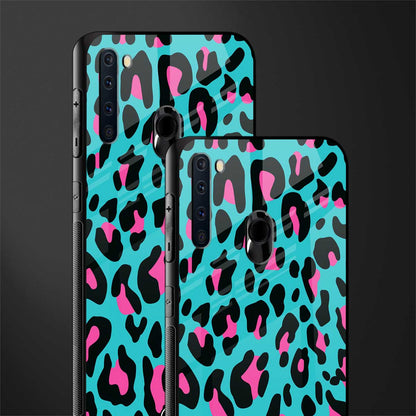 blue leopard fur glass case for samsung a21 image-2