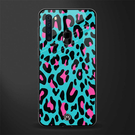 blue leopard fur glass case for samsung a21 image