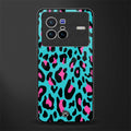 blue leopard fur glass case for vivo x80 image