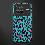 blue leopard fur glass case for vivo x80 image