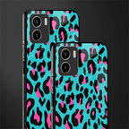 blue leopard fur back phone cover | glass case for vivo y72