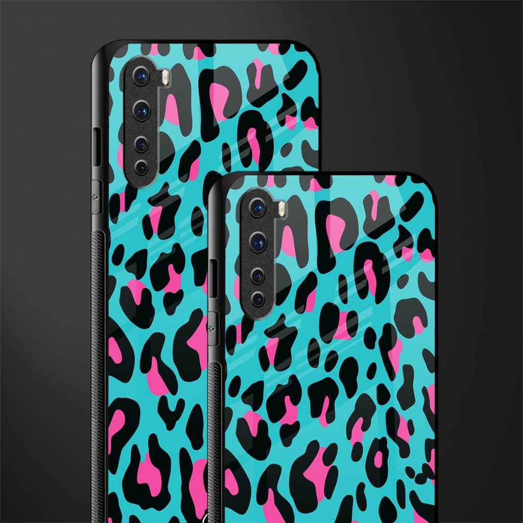 blue leopard fur glass case for oneplus nord ac2001 image-2