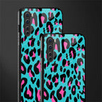 blue leopard fur glass case for oneplus nord ac2001 image-2
