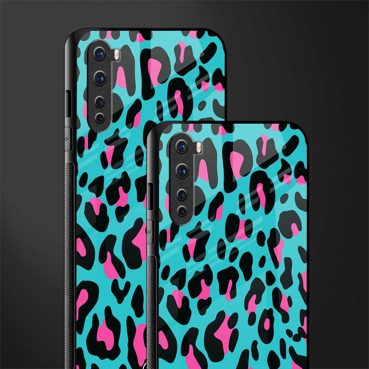 blue leopard fur glass case for oneplus nord ac2001 image-2