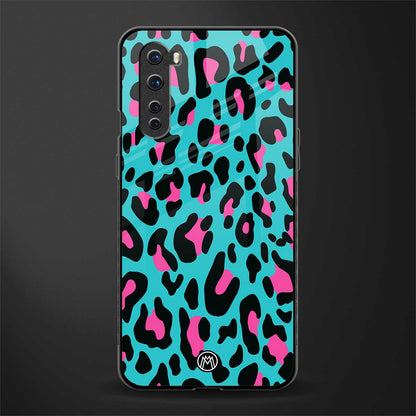 blue leopard fur glass case for oneplus nord ac2001 image