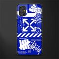 blue travis scott x anti social social club glass case for samsung galaxy m31s image