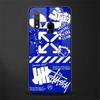 blue travis scott x anti social social club glass case for vivo y19 image
