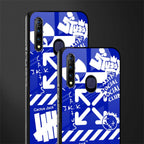 blue travis scott x anti social social club glass case for vivo z1 pro image-2