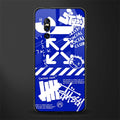 blue travis scott x anti social social club glass case for vivo v15 pro image