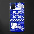 blue travis scott x anti social social club glass case for samsung galaxy a71 image