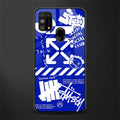 blue travis scott x anti social social club glass case for samsung galaxy m31 prime edition image