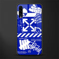 blue travis scott x anti social social club glass case for samsung galaxy a50s image