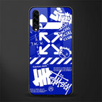 blue travis scott x anti social social club glass case for samsung galaxy a50s image