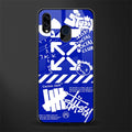 blue travis scott x anti social social club glass case for samsung galaxy m10s image
