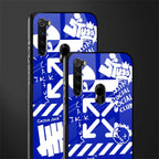 blue travis scott x anti social social club glass case for redmi note 8 image-2