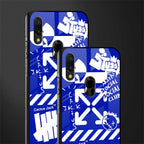 blue travis scott x anti social social club glass case for redmi 7redmi y3 image-2