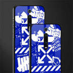 blue travis scott x anti social social club glass case for redmi k20 pro image-2