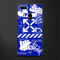blue travis scott x anti social social club glass case for oppo a7 image