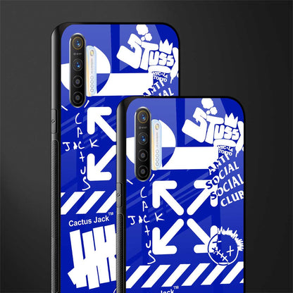 blue travis scott x anti social social club glass case for realme x2 image-2