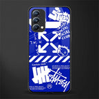 blue travis scott x anti social social club glass case for oppo f19 image