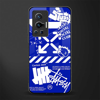blue travis scott x anti social social club glass case for vivo x70 pro image
