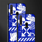 blue travis scott x anti social social club glass case for vivo y12 image-2