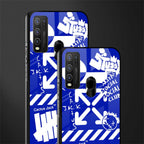 blue travis scott x anti social social club glass case for vivo y50 image-2